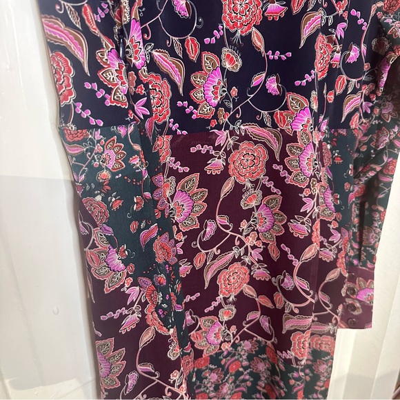 Cabi Multicolor Paisley Boho Long Sleeve Maxi Dress, Size Large - Picture 6 of 9